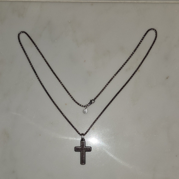 John Hardy Other - John Hardy Men's Sterling Silver Cross Pendant And 26 Inch Chain